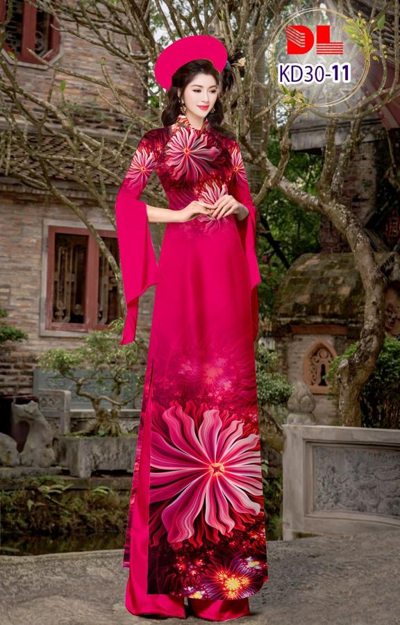 Vải Áo Dài Hoa In 3D AD KD30 21